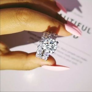 High quality engagement bridal 2 pc ring set